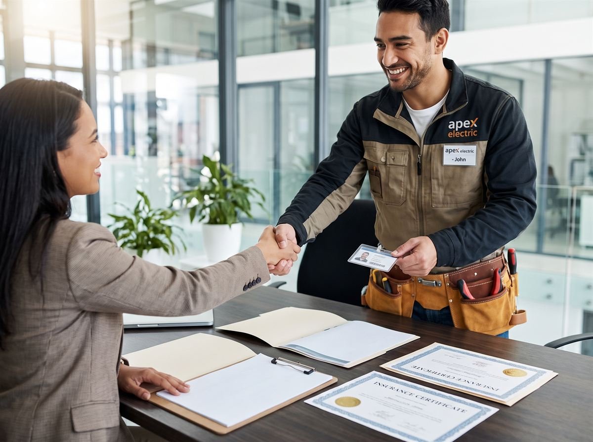 Decorator submitting verification documents