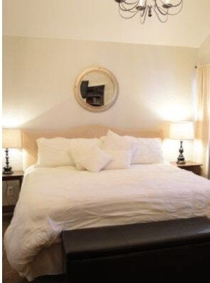 Cocoa walls → calm cream suite after decoration